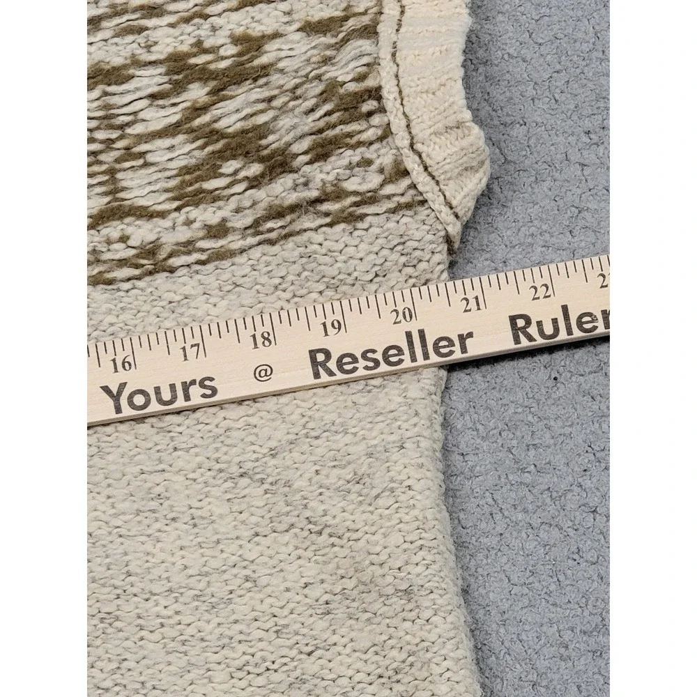 Free People Sweater Womens Medium Snow Drift‎ Fair Isle Cowl Neck Top Sleeveless